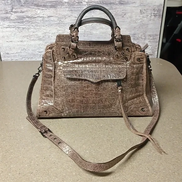 Rebecca Minkoff Croc Embossed Satchel - Picture 14 of 14